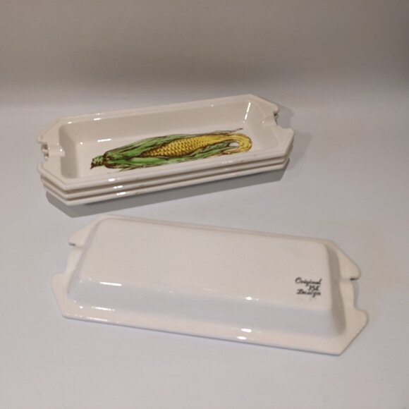 Vintage Ceramic Corn Cob Dishes – Set of 4 – Original JSC Design – 1970s - Picture 5 of 6